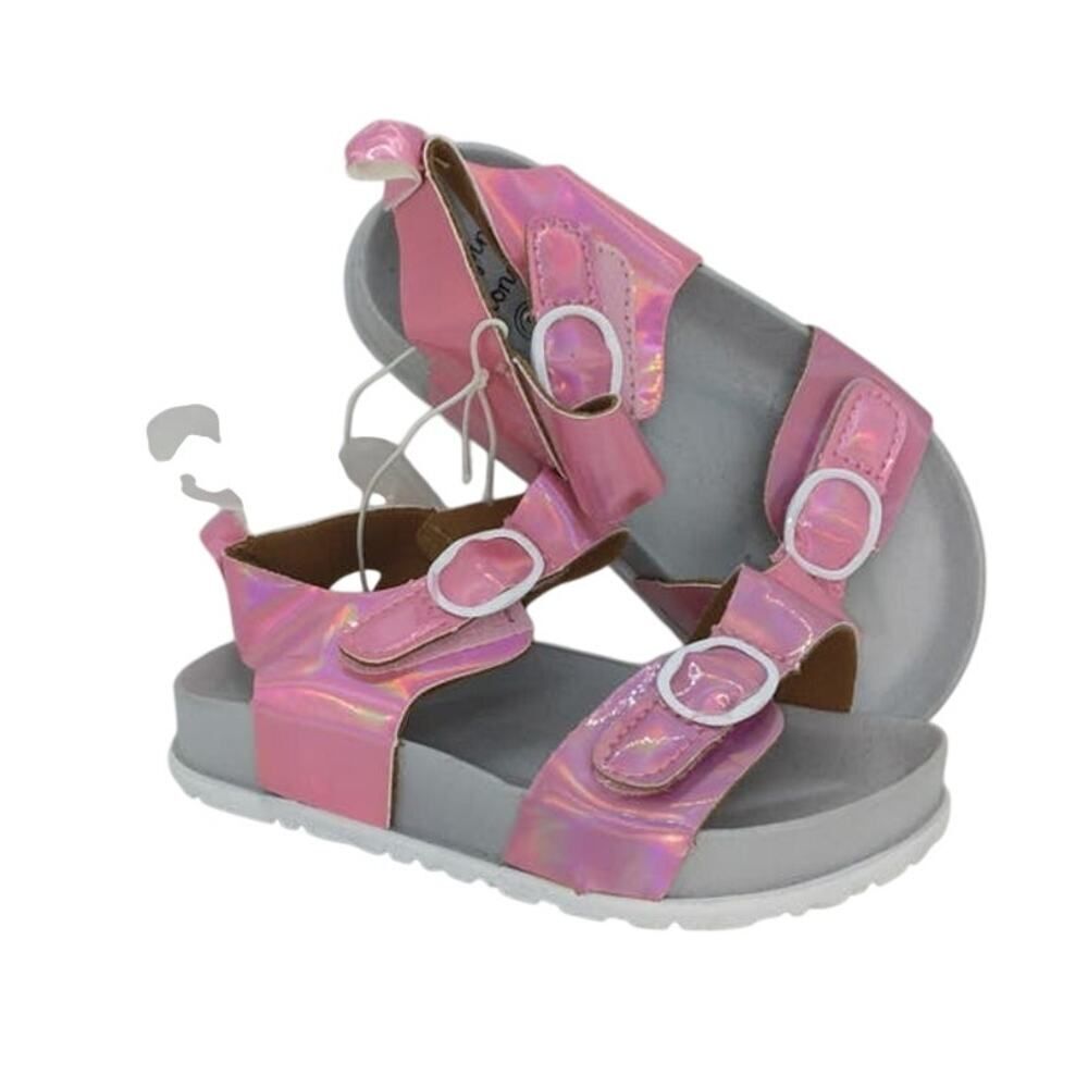 STEPPING STONES Girls New w/Tags Pink Metallic Sandals - Size: 8